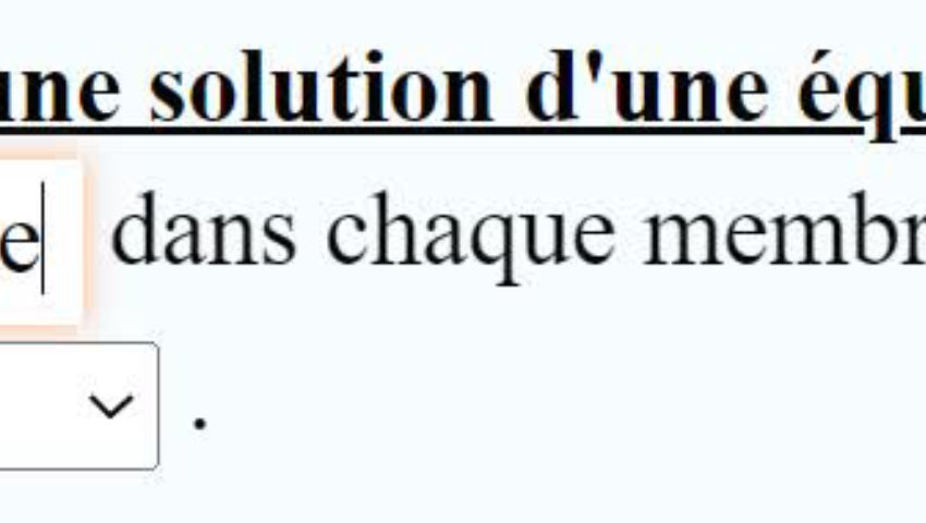 Quation Solution Phrase Trou Sciences Technologies