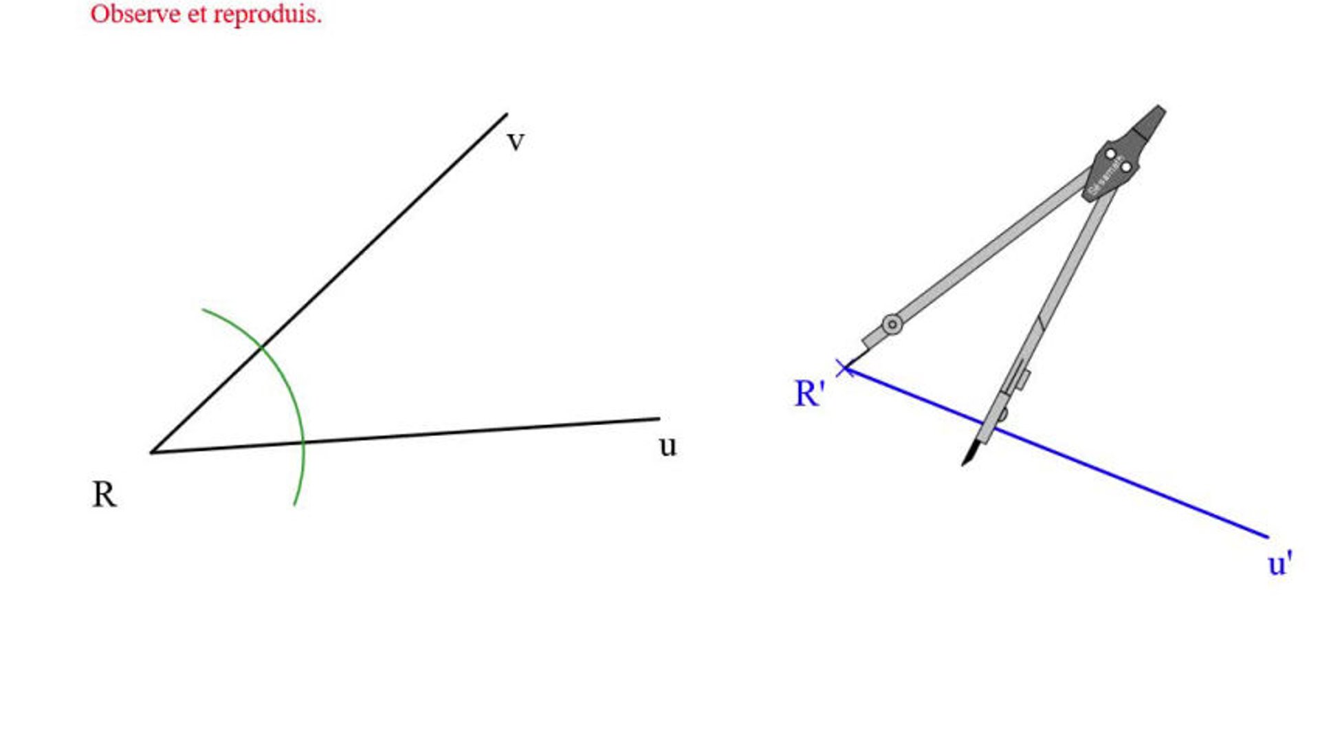 Reproduction d'un Angle au Compas - Sciences & Technologies