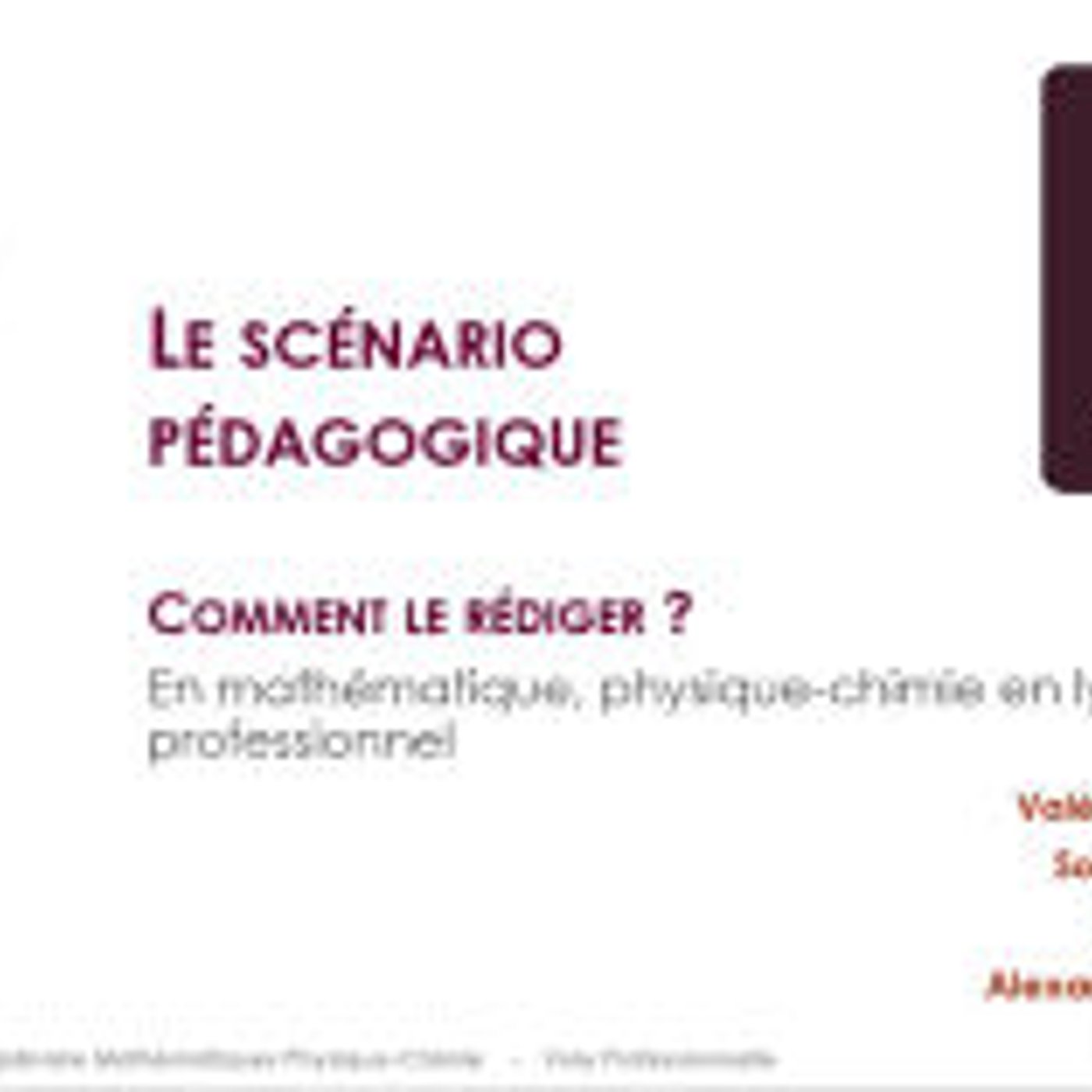 Volet 5 : Scénario Pédagogique Exemple episode artwork