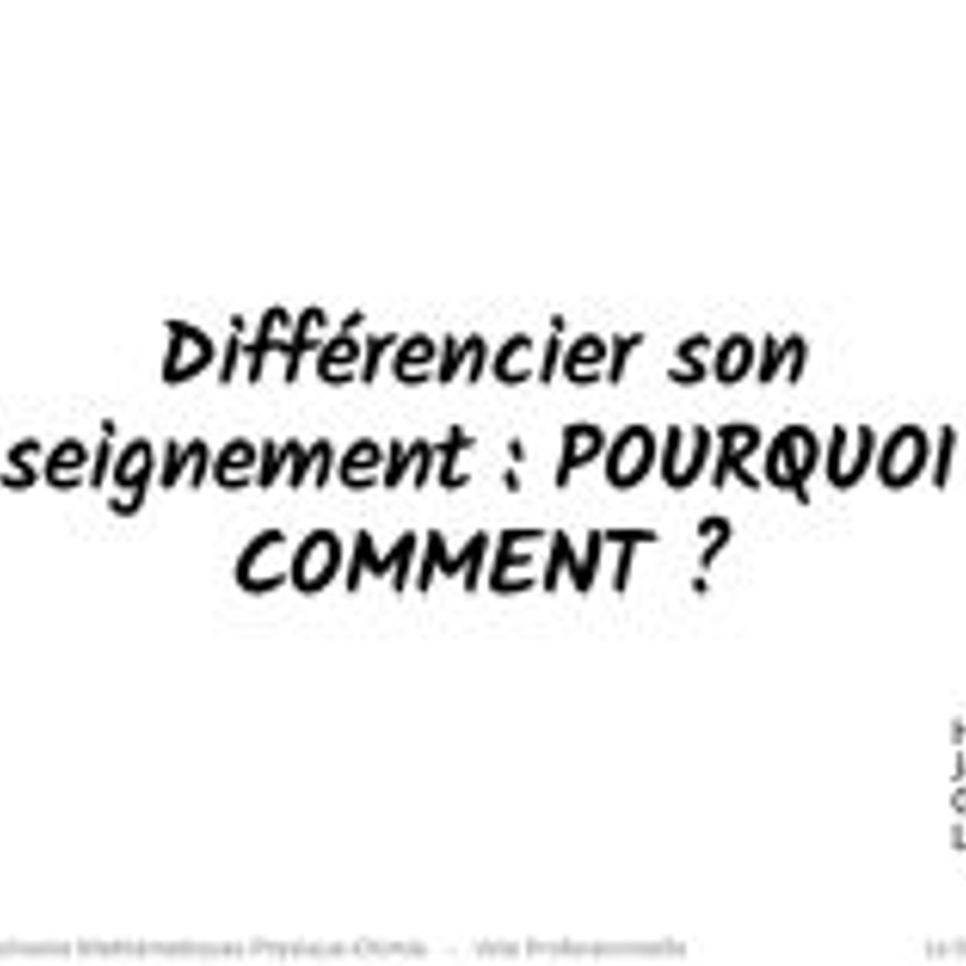 Différenciation episode artwork