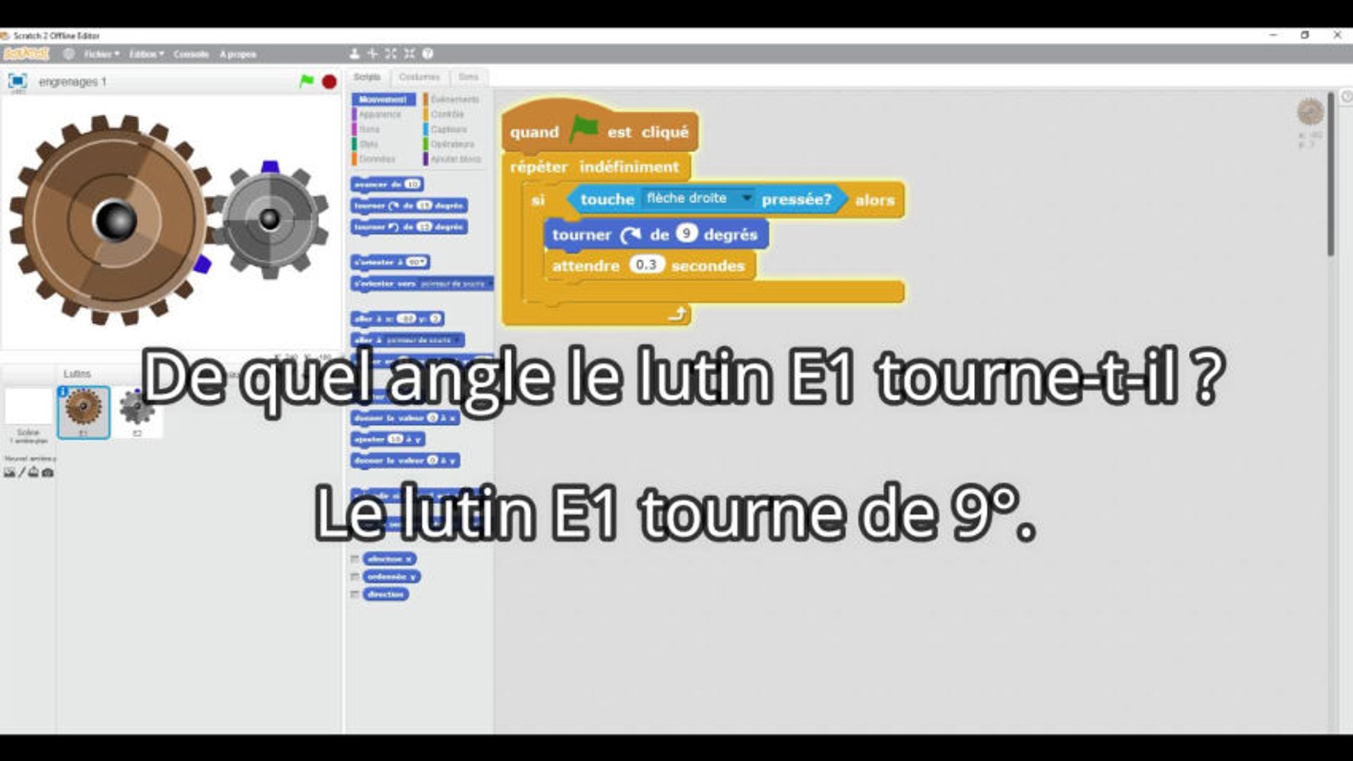 Simulation Engrenages Scratch - Sciences & Technologies